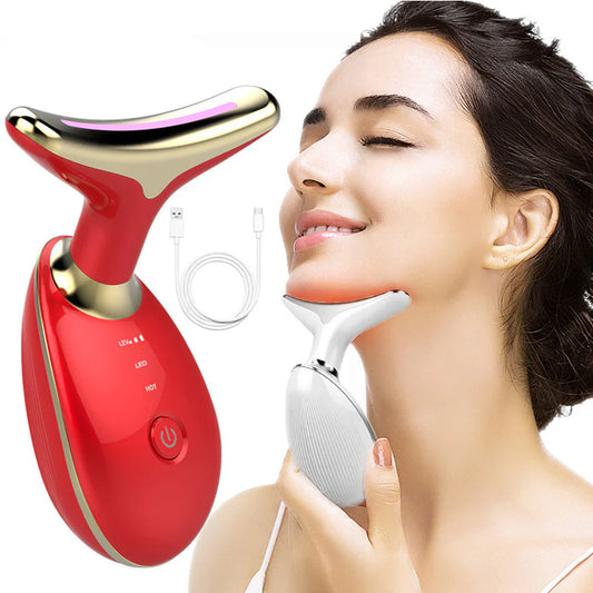 Electric Face Massager Wrinkle Remover LED Photon Face Beauty Device